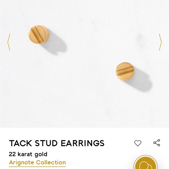 AUVERE TACK STUD EARRINGS - Picture 10 of 11